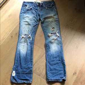Abercrombie & Fitch distressed ripped denim jeans